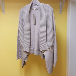 NWT Joan Vass sweater with zippers, size xl